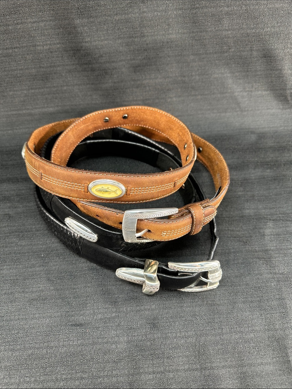 Lot 2 Brighton Men’s Leather Belts Sz 42